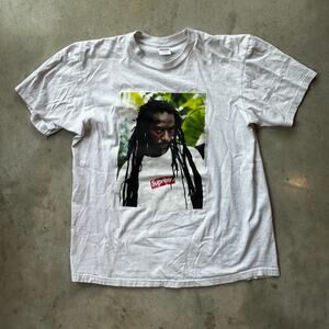 Supreme Buju Banton Photo Tee FW19 White Size Large Box Logo T-Shirt